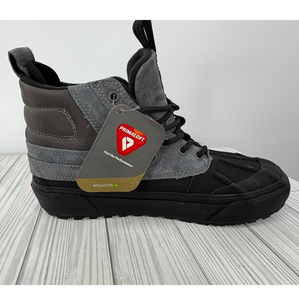 Vans Sk8-Hi Del Pat MTE Pewter Black M7/W8.5 Insulated‎ PrimaLoft Boots Sneakers